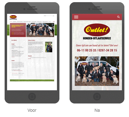 Responsive webdesign voor Hondenuitlaatservice Outlet!