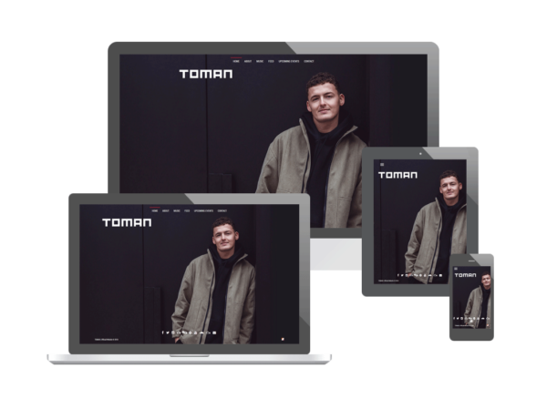 Website voor DJ Toman