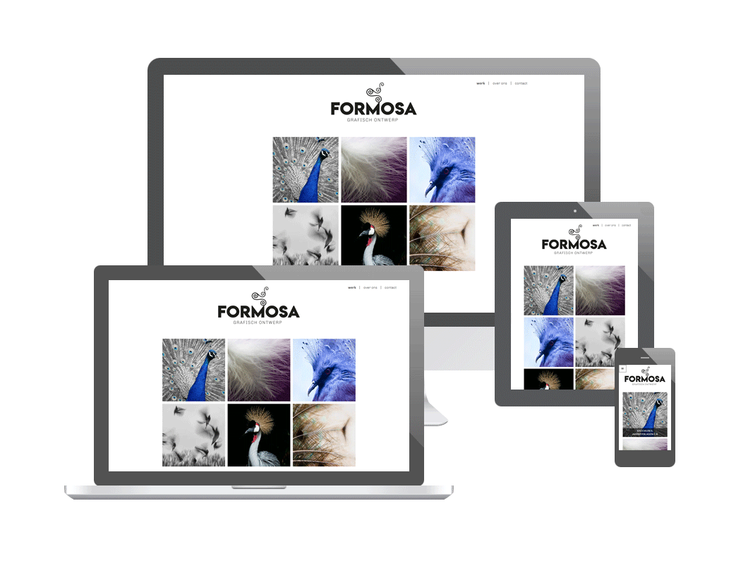 Website voor Formosa Grafisch Ontwerp