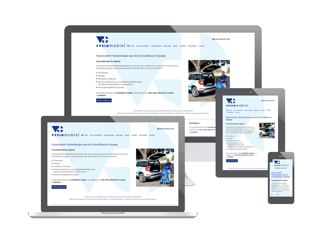 Website voor Fysiomobiel