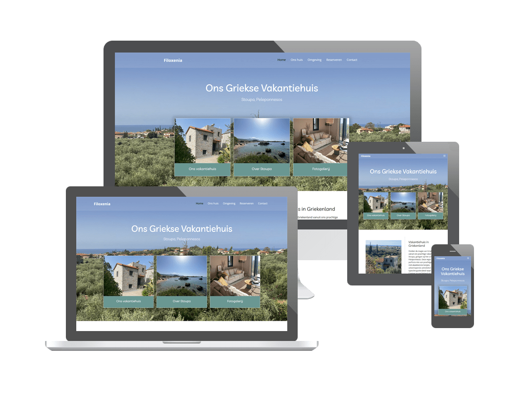 Website voor Ons Griekse Vakantiehuis