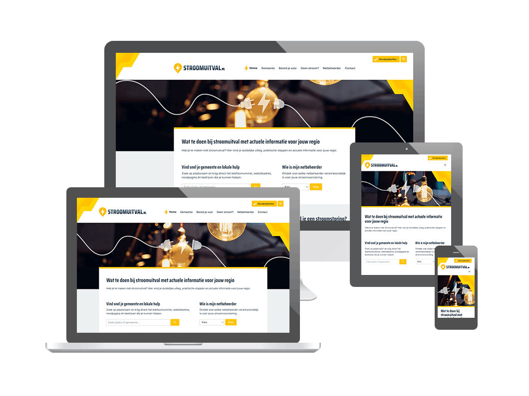 Website voor Stroomuitval