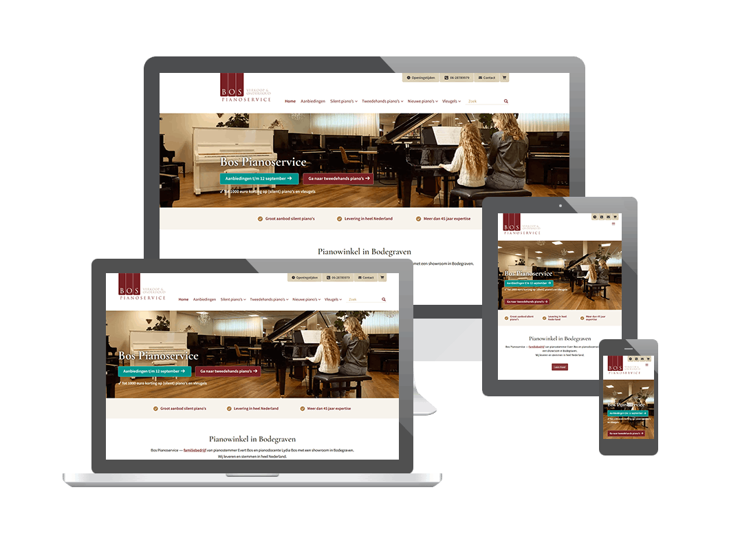 Webshop voor Bos Pianoservice