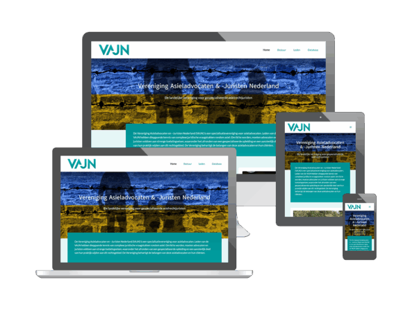 Website voor Vereniging Asieladvocaten en –Juristen Nederland (VAJN)
